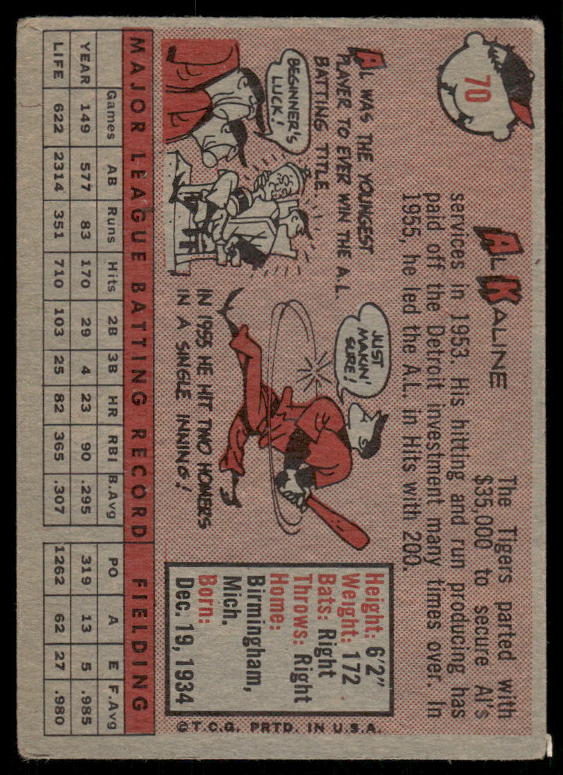 1958 Topps Al Kaline #70