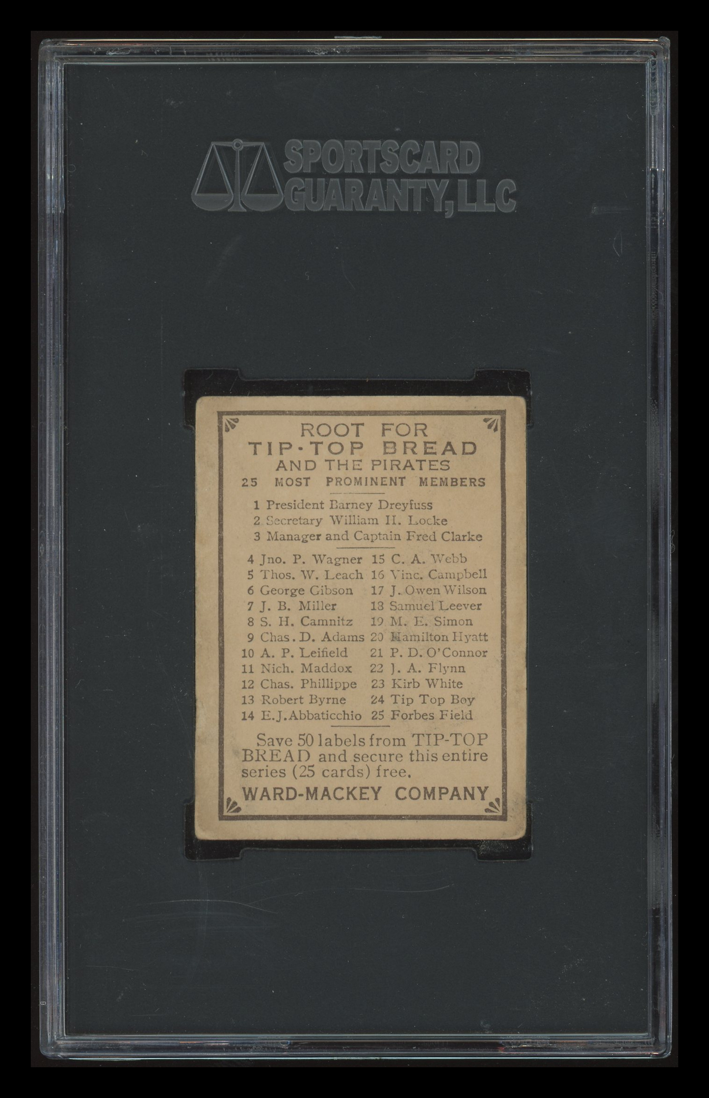 1910 Tip Top Bread Paddy O'Connor SGC 1.5