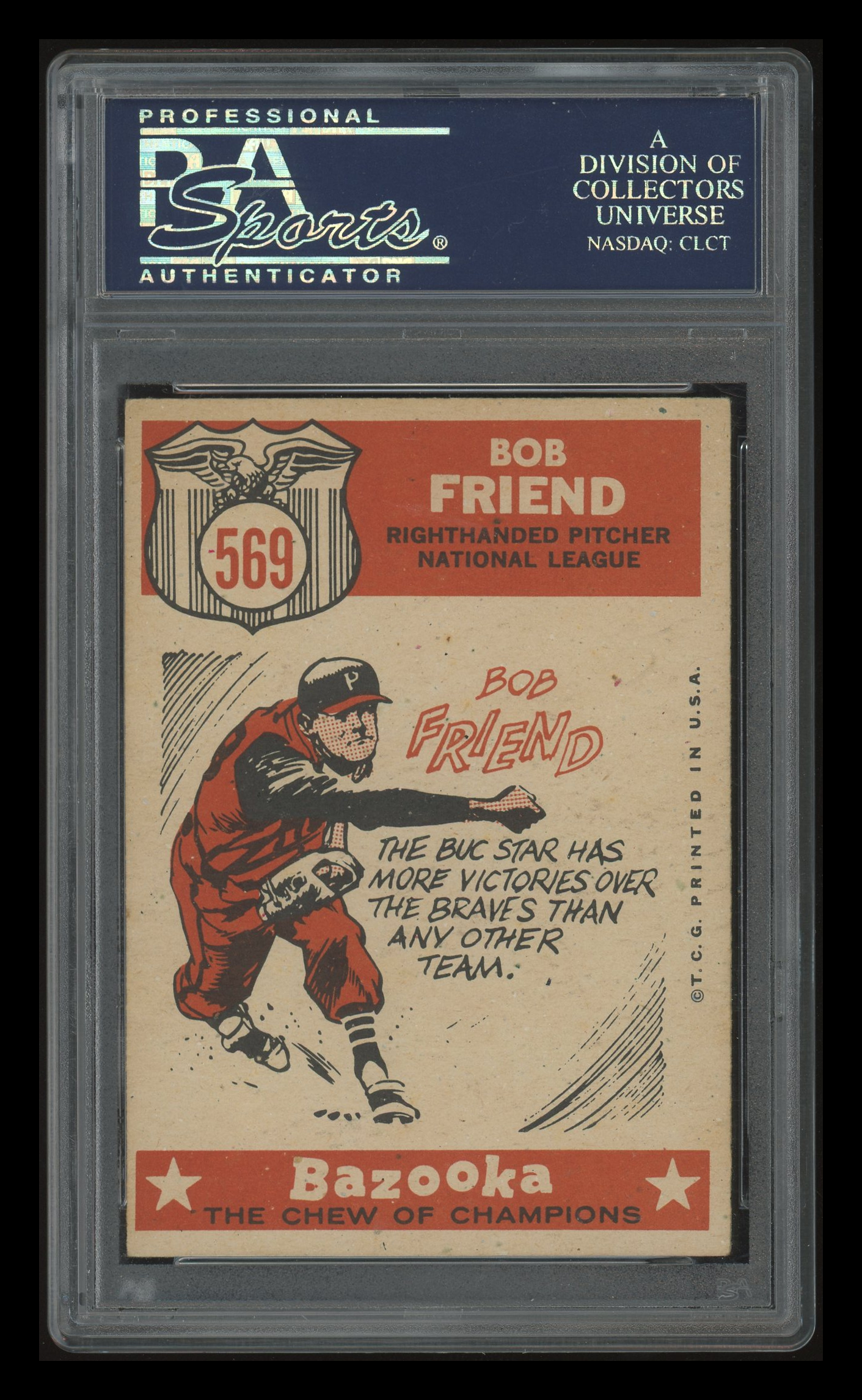 1959 Topps Bob Friend #569 All Star PSA 5