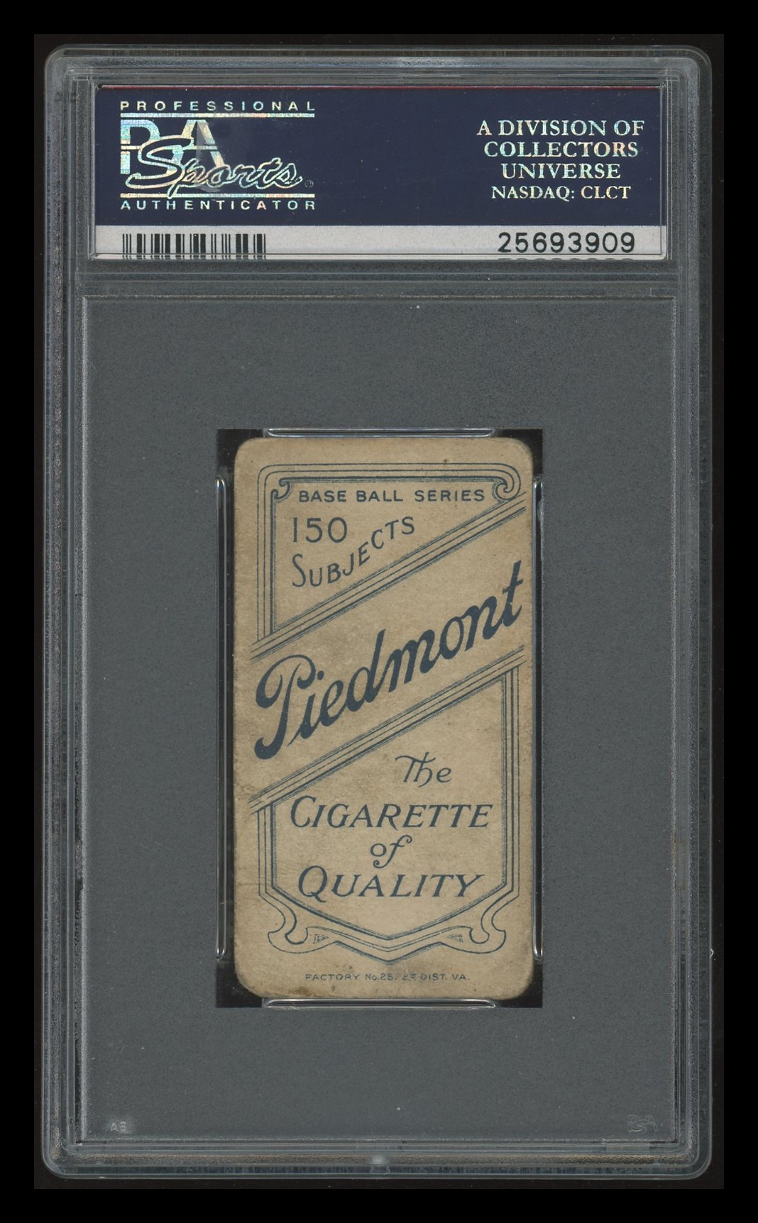 1909-11 T206 Piedmont 150 Fred Clarke Pittsburgh, Portrait PSA 2.5