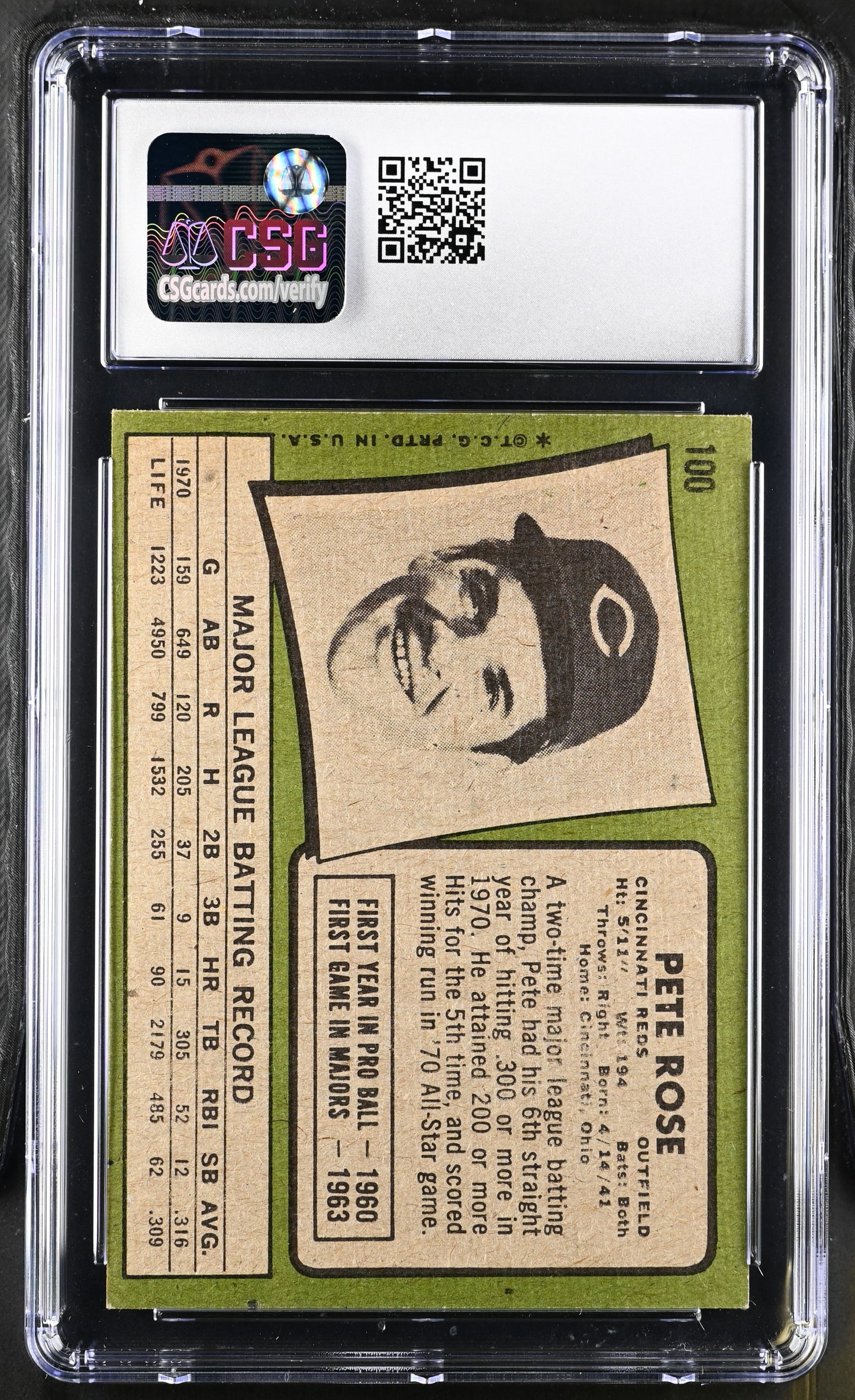 1971 Topps Pete Rose #100 CGC 6.5