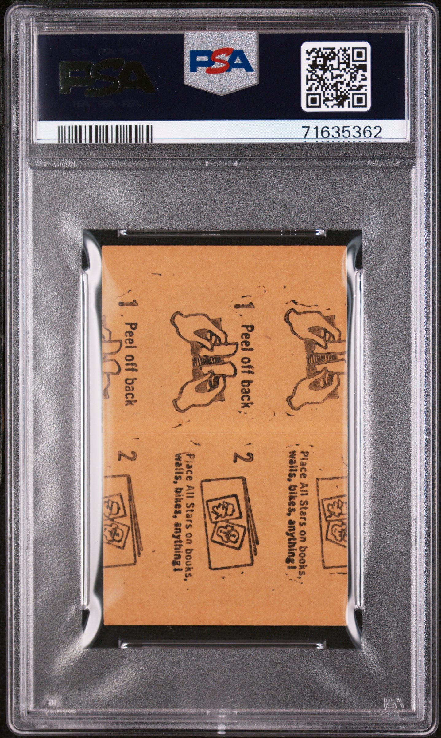 1963 Topps Peel-Offs Stan Musial Instruction Back PSA 4
