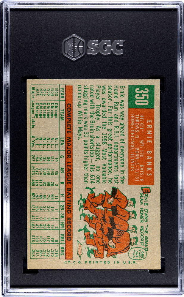 1959 Topps Ernie Banks #350 SGC 5