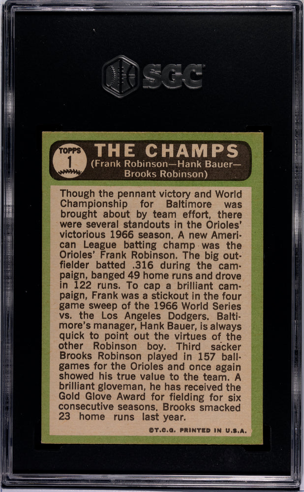 1967 Topps The Champs #1 SGC 6