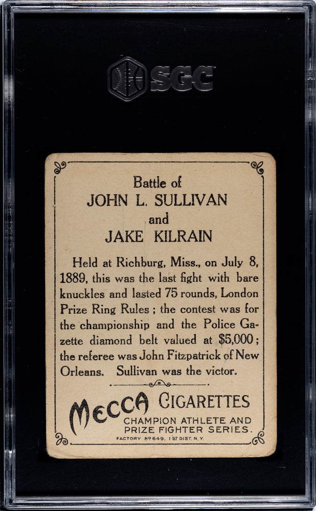 1910 Mecca Cigarettes (T220) Kilrain Sullivan SGC 1.5
