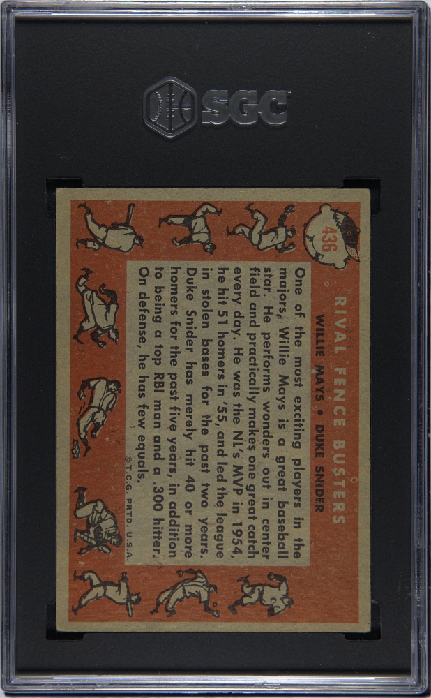 1958 Topps Rival Fence Busters #436 SGC 4.5