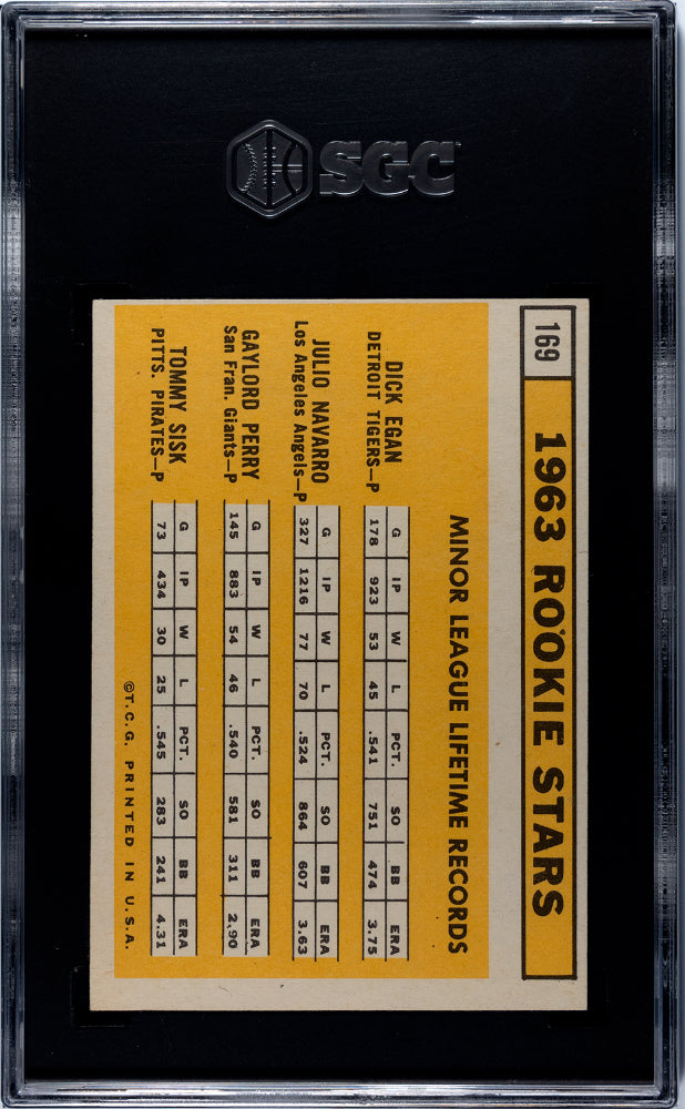 1963 Topps Gaylord Perry #169 SGC 5