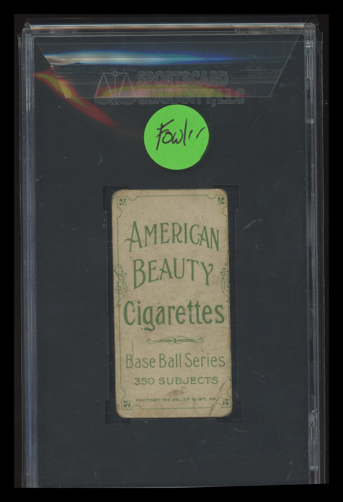 1910 American Beauty Cigarettes (T206) Jap Barbeau SGC 2