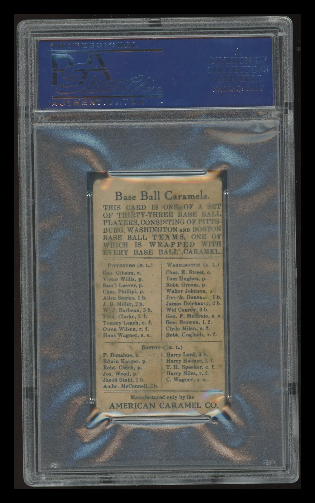1910 E91 American Caramel Set C Allen Storke PSA 1