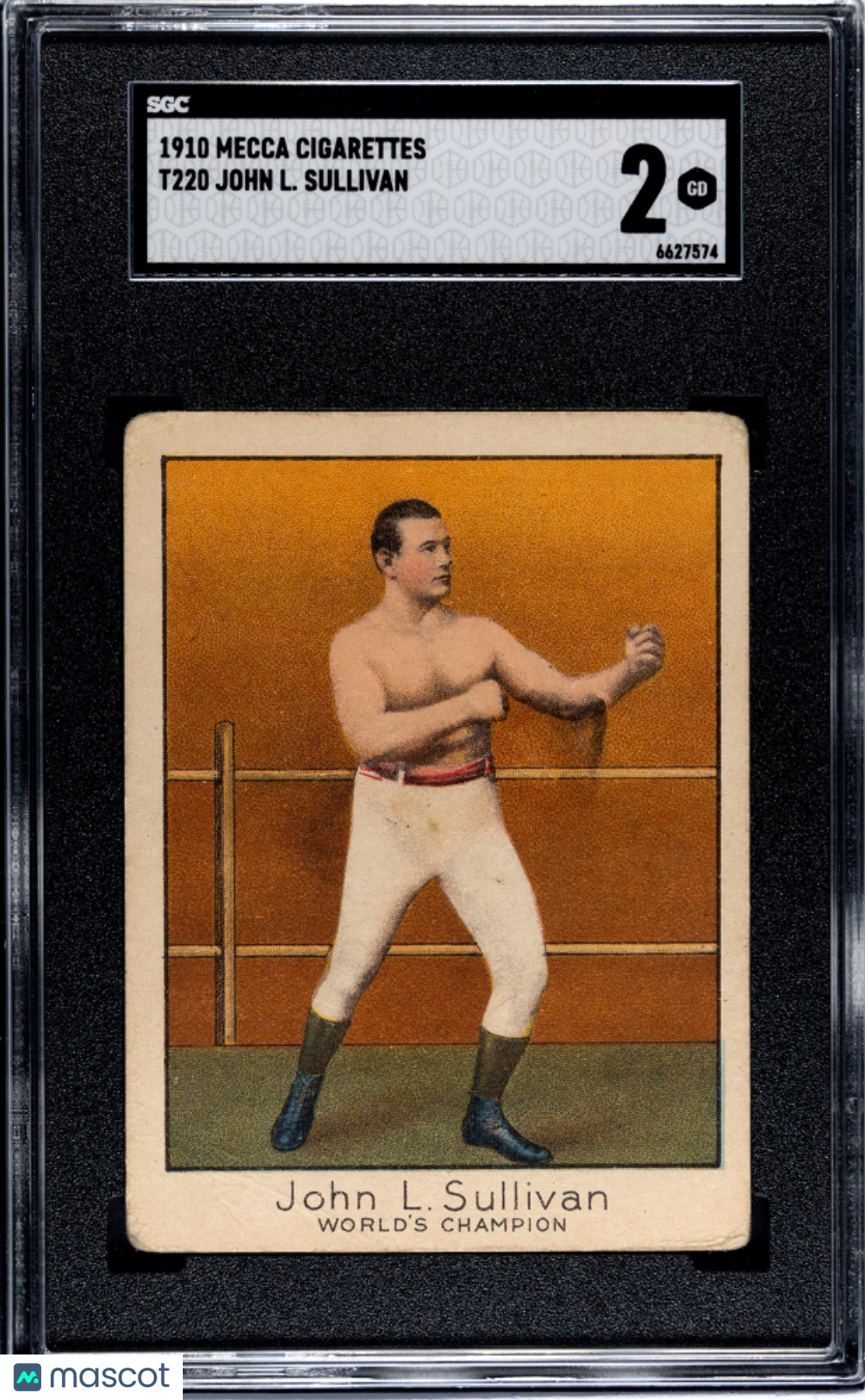 1910 Mecca Cigarettes (T220) John L. Sullivan SGC 2