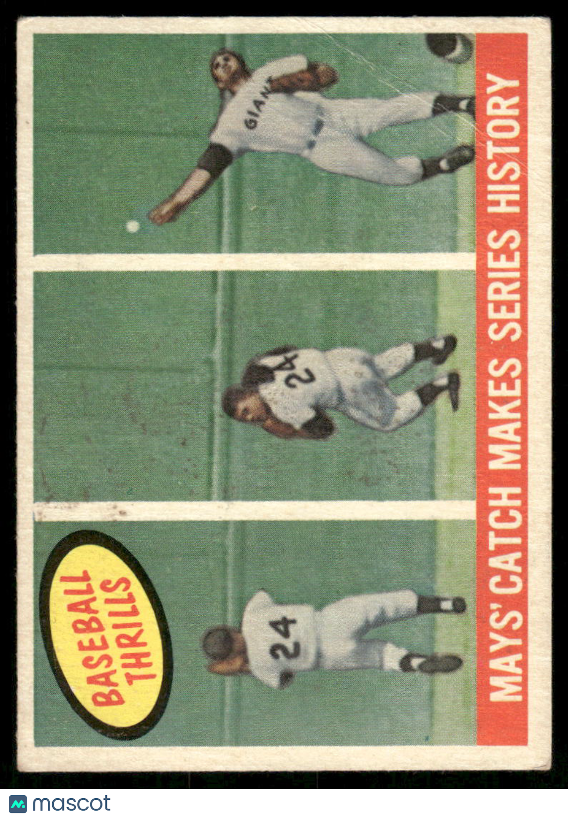1959 Topps Baseball Thrills Willie Mays #464