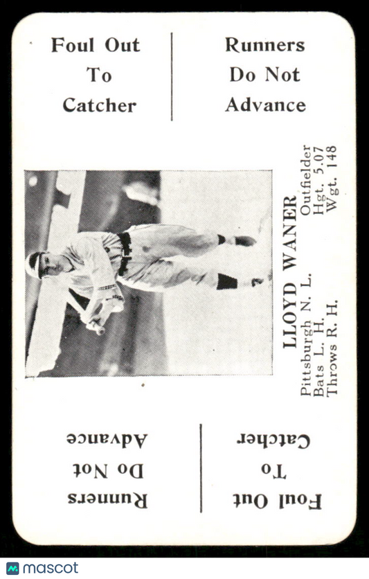 1936 S & S Games The National Game Lloyd Waner