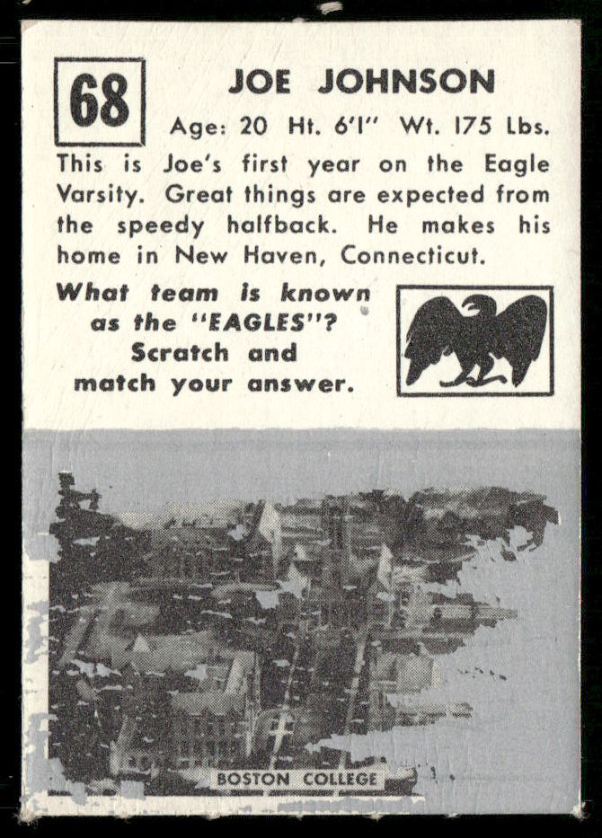 1951 Topps Magic Joe Johnson #68