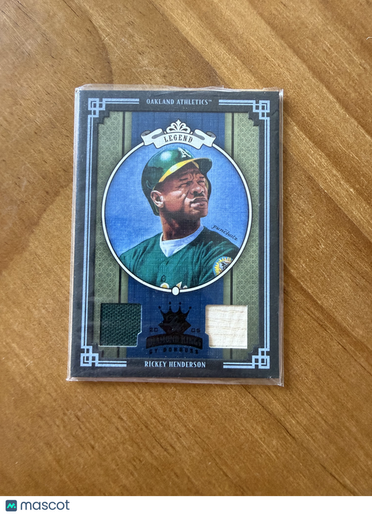 2005 Donruss Diamond Kings Rickey Henderson #295 03/10 Memorabilia GW/Used Items