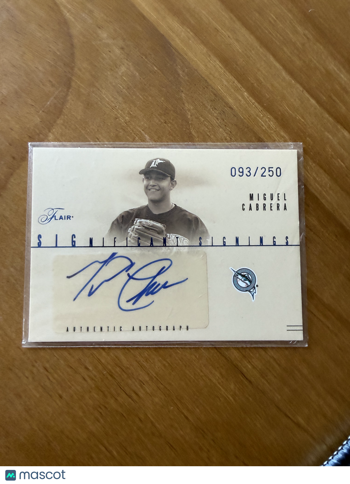 2005 Fleer Flair Significant Signings Miguel Cabrera #SS-MC 093/250