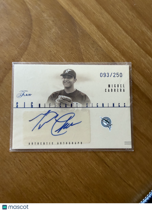 2005 Fleer Flair Significant Signings Miguel Cabrera #SS-MC 093/250