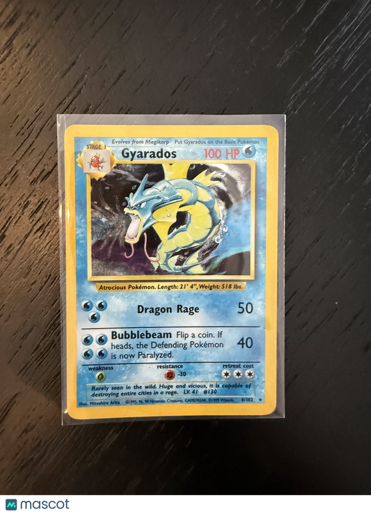 1999 Base Set Gyarados Holo Rare #6/102