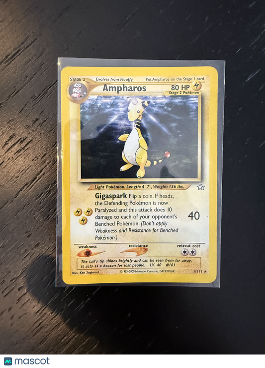 2000 Neo Genesis Ampharos Holo Rare #1/111