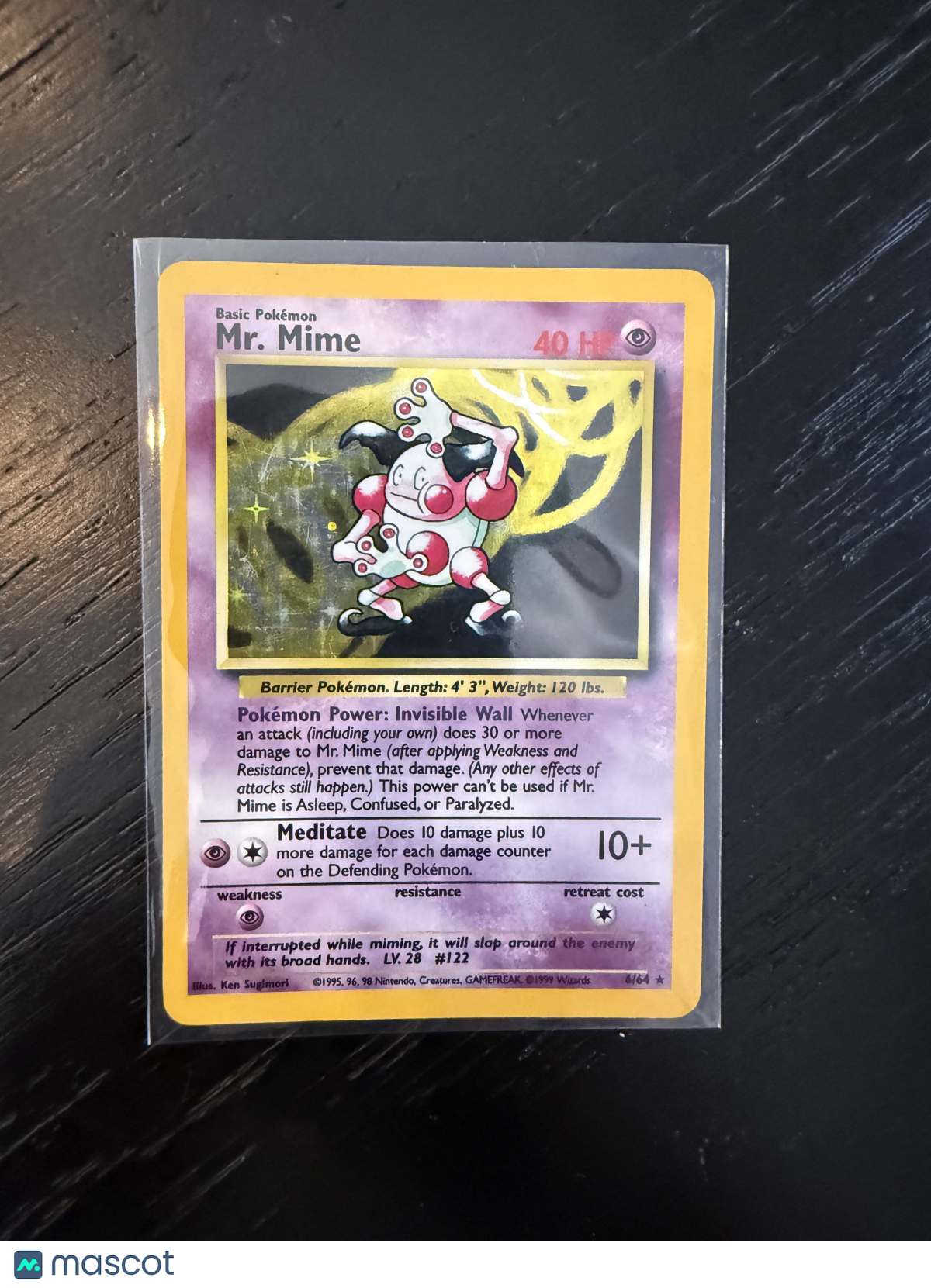 1999 Jungle MR. Mime Holo Rare #6/64 NO SYMBOL ERROR