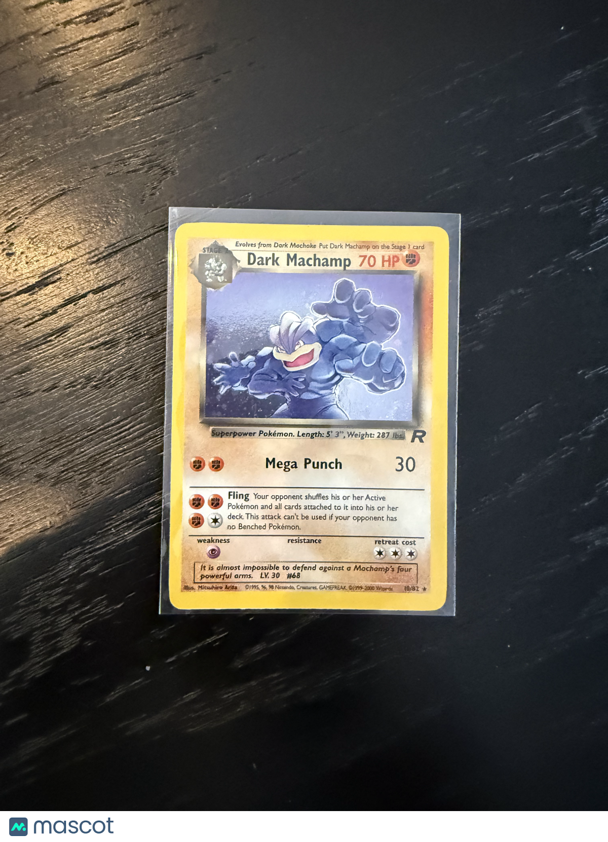 2000 Team Rocket Dark Machamp Holo Rare #10/82