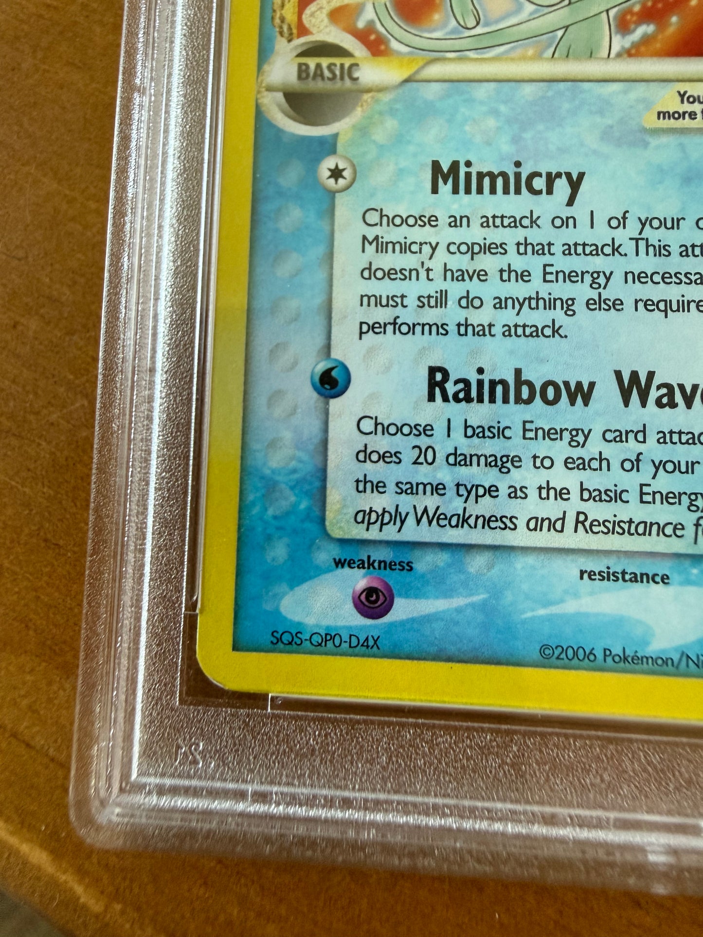 2006 Pokemon EX Dragon Frontiers Mew Gold Star Holo PSA 7 #101
