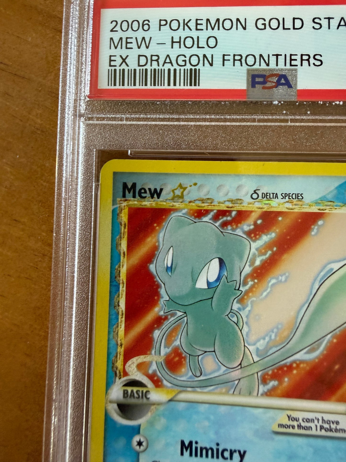 2006 Pokemon EX Dragon Frontiers Mew Gold Star Holo PSA 7 #101