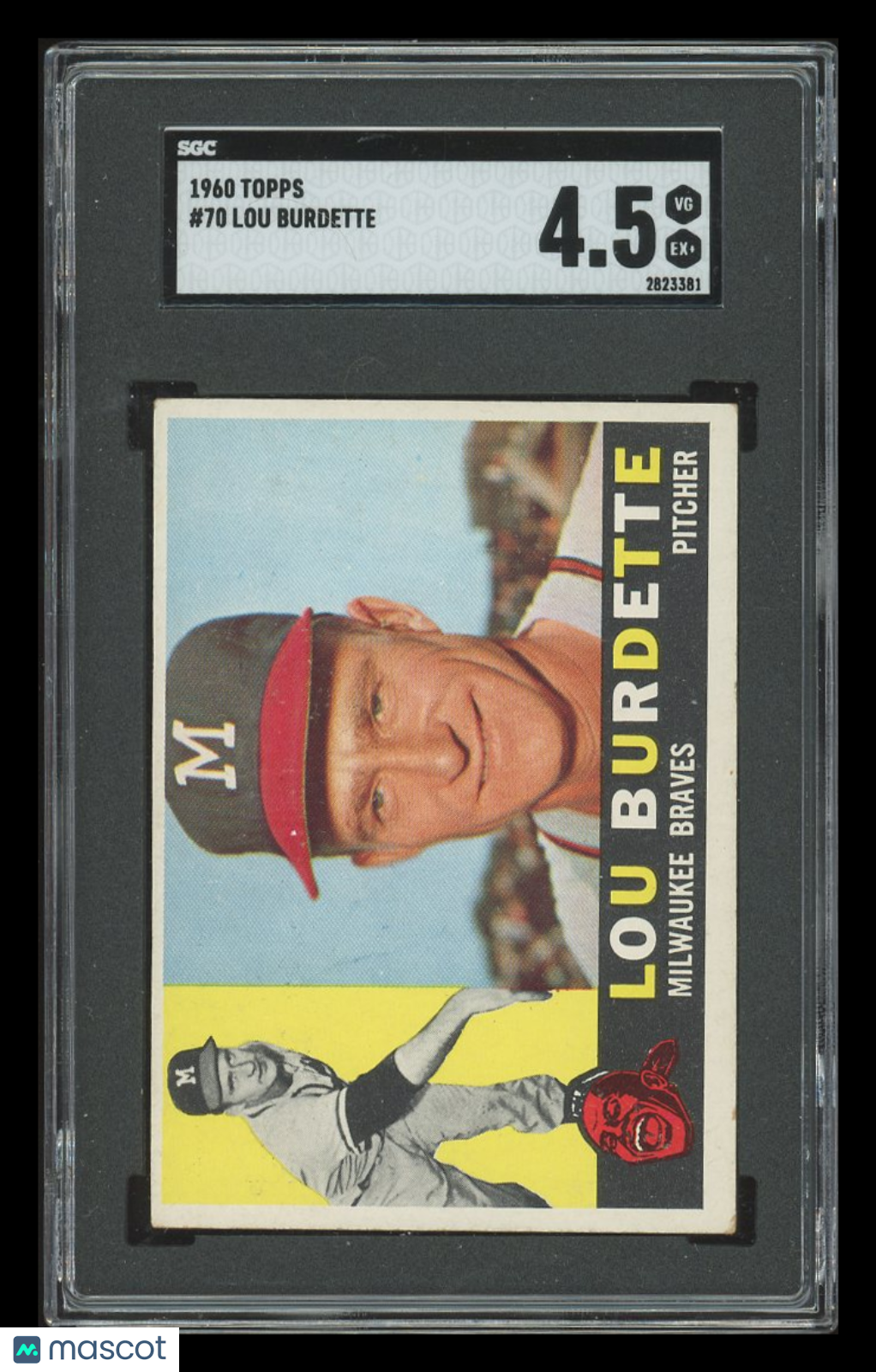 1960 Topps Lou Burdette #70 SGC 4.5