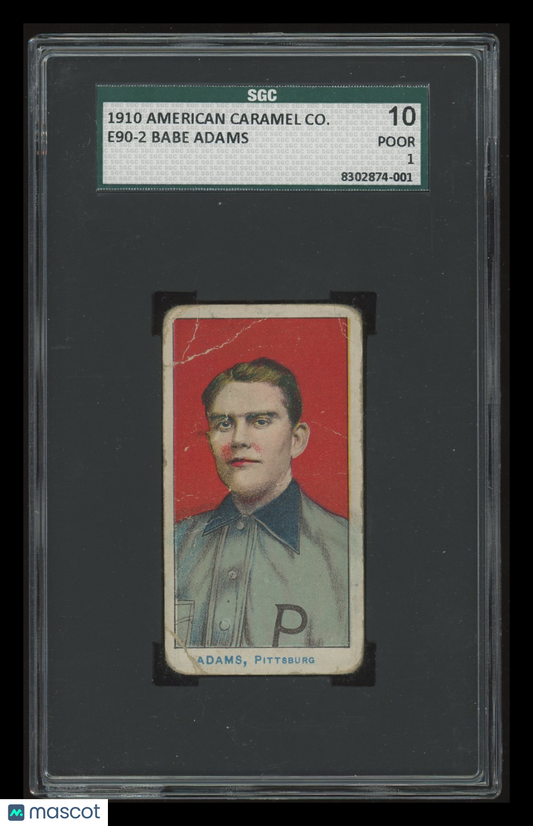 1910 American Caramel Co. E90-2 Babe Adams #N/A SGC 1
