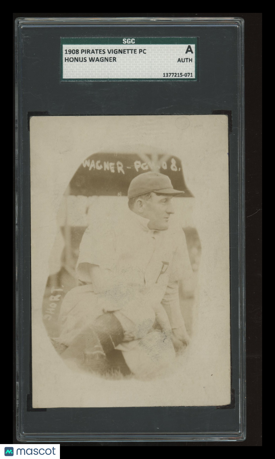 1908 Pirates Vignette Postcard Honus Wagner SGC A