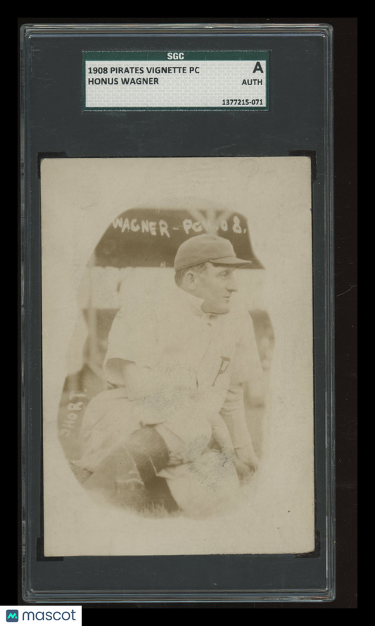 1908 Pirates Vignette Postcard Honus Wagner SGC A