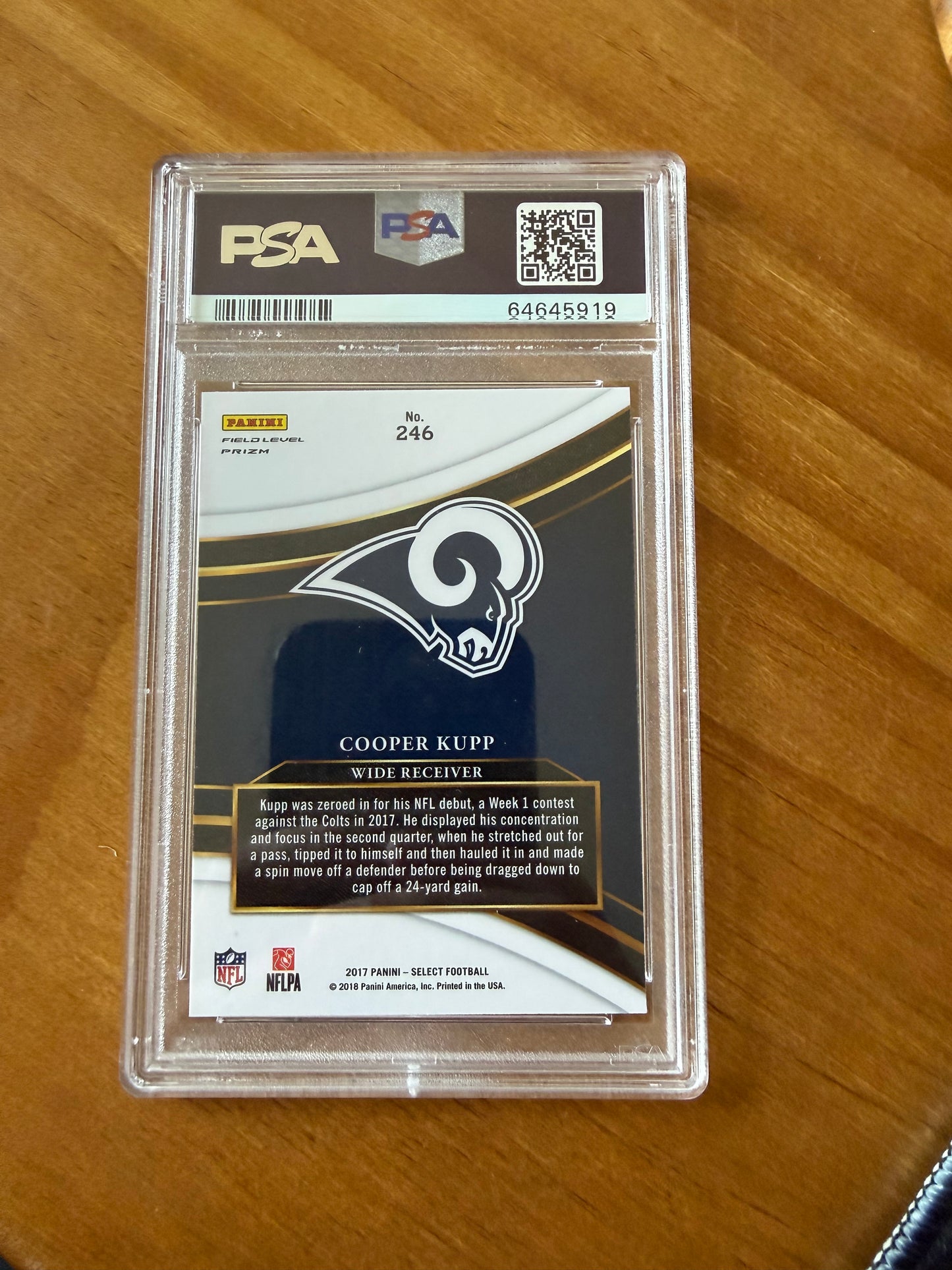 2017 Panini Select Cooper Kupp #246 Silver Prizm PSA 10