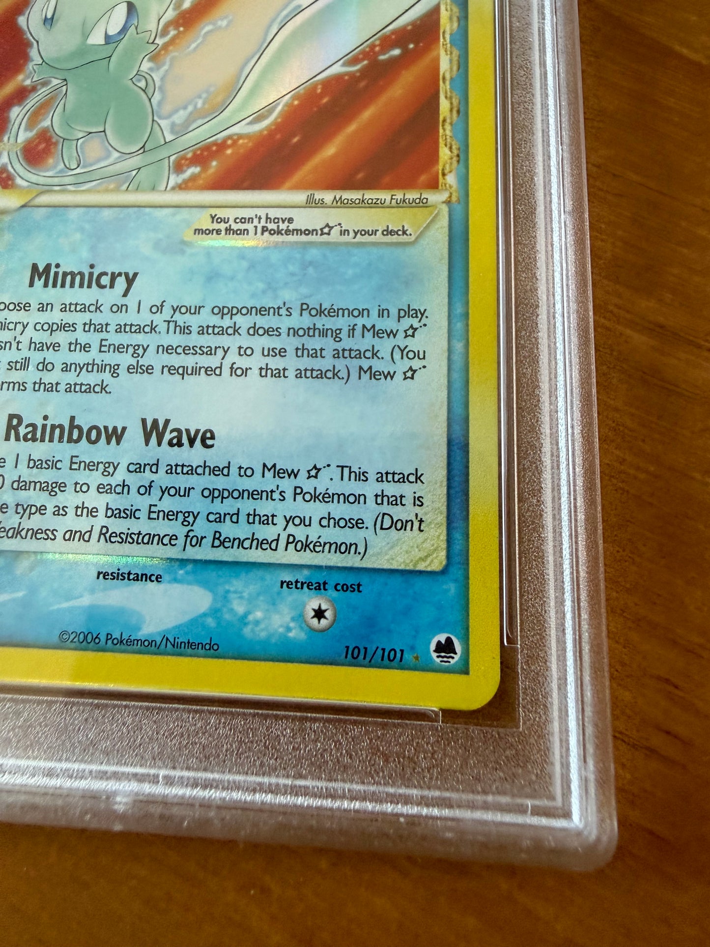 2006 Pokemon EX Dragon Frontiers Mew Gold Star Holo PSA 7 #101