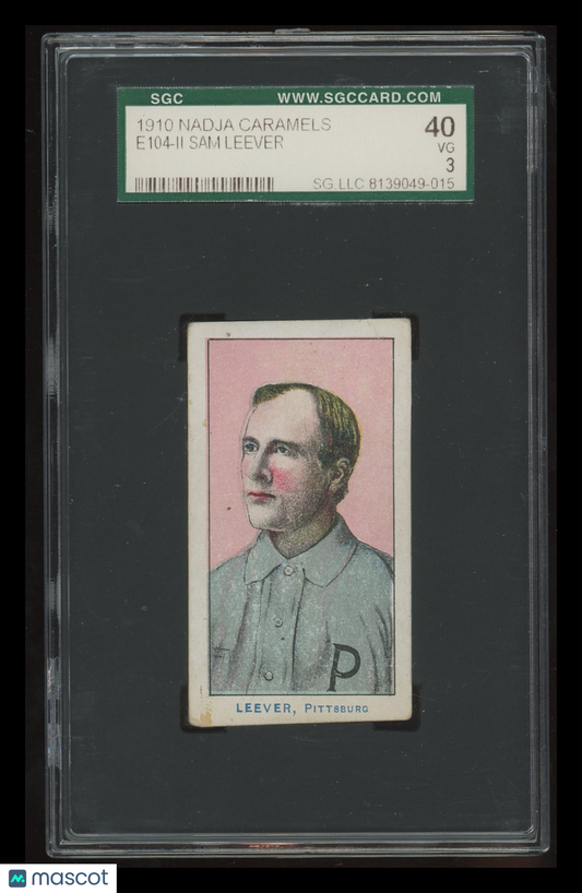1910 Nadja Caramels (E104-2) Sam Leever SGC 3
