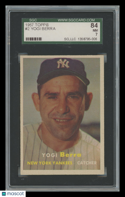 1957 Topps Yogi Berra #2 SGC 7