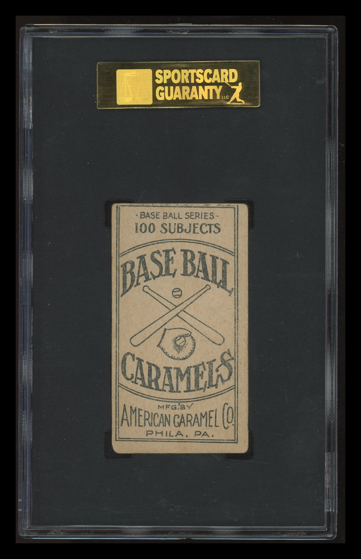 1910 American Caramel Co. (E90-2) Tommy Leach SGC 2