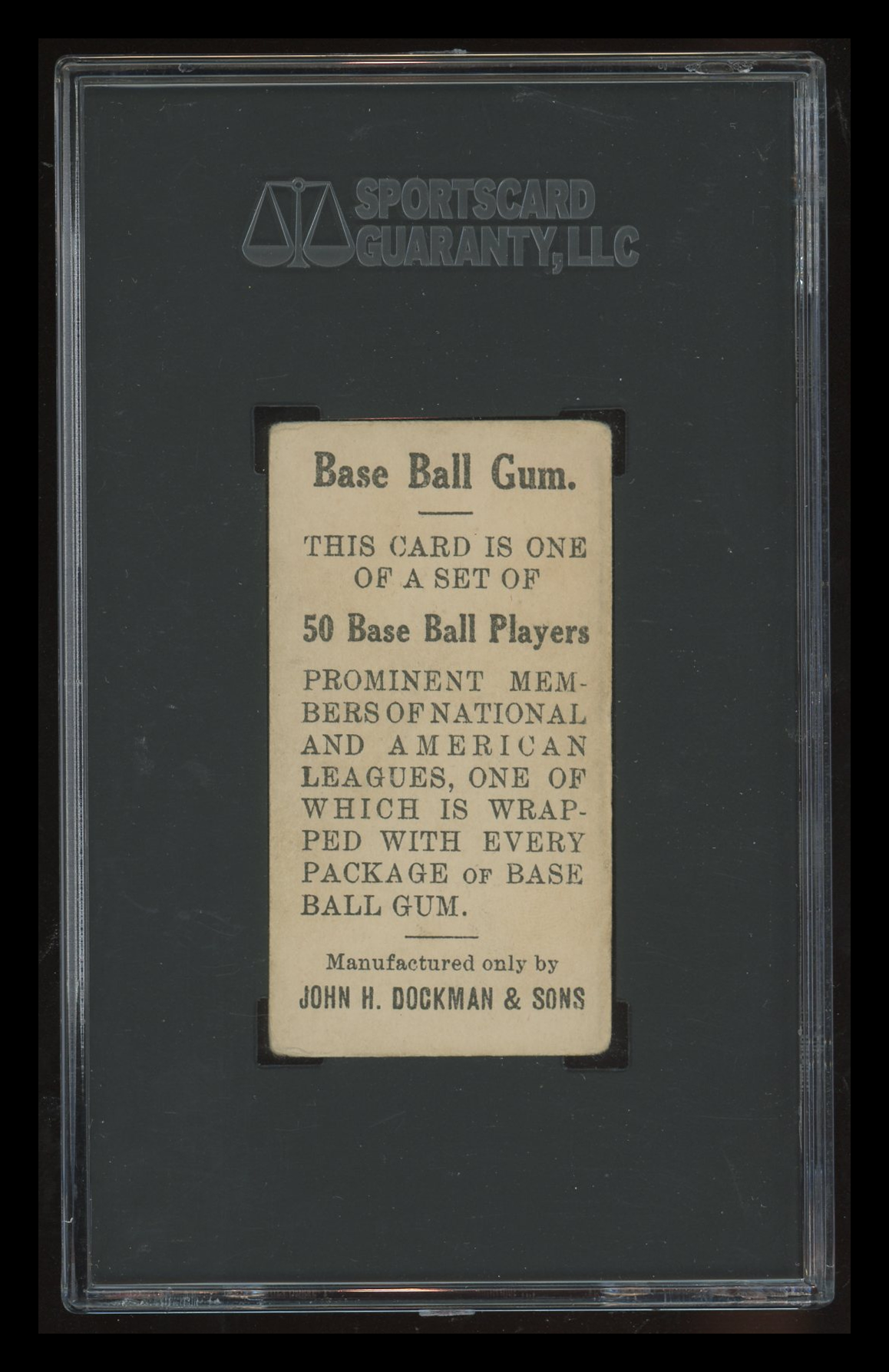 1909 Dockman & Sons Gum (E92) George Gibson SGC 3