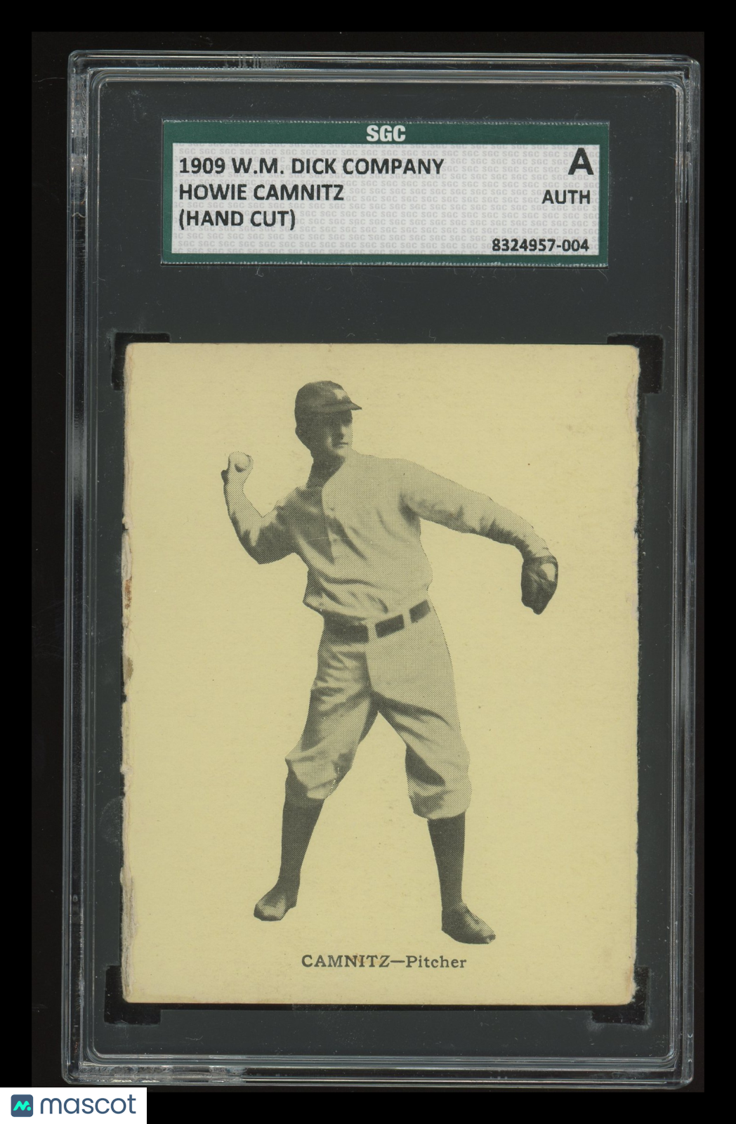 1909 W.M. Dick Company Howie Camnitz (Hand Cut) SGC A