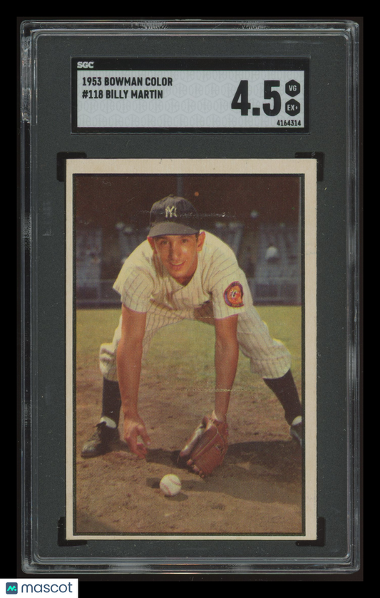 1953 Bowman Color Billy Martin #118 SGC 4.5