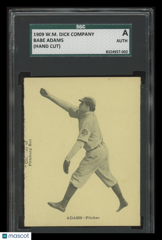 1909 W.M. Dick Company Babe Adams SGC Authentic