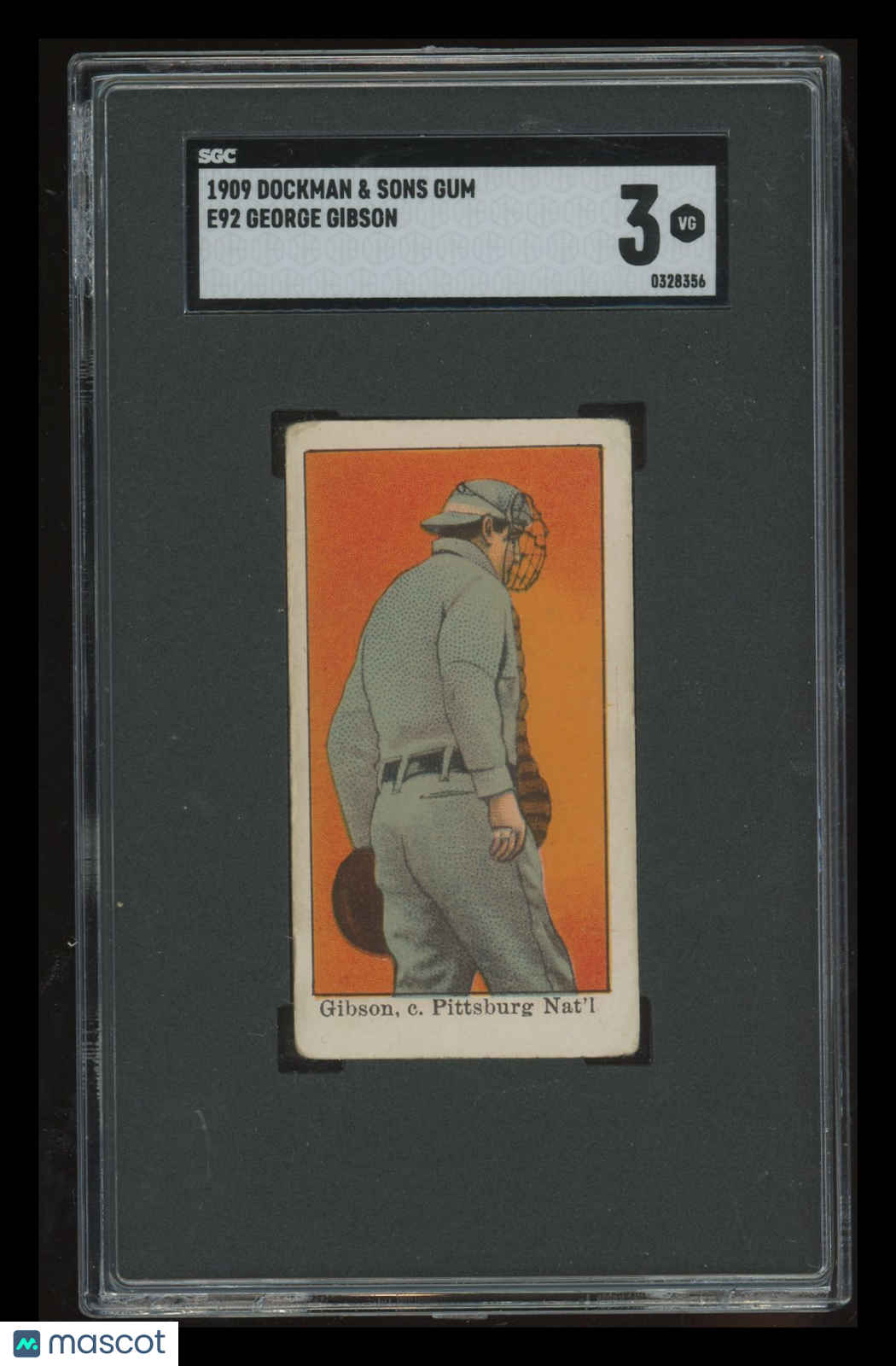 1909 Dockman & Sons Gum (E92) George Gibson SGC 3