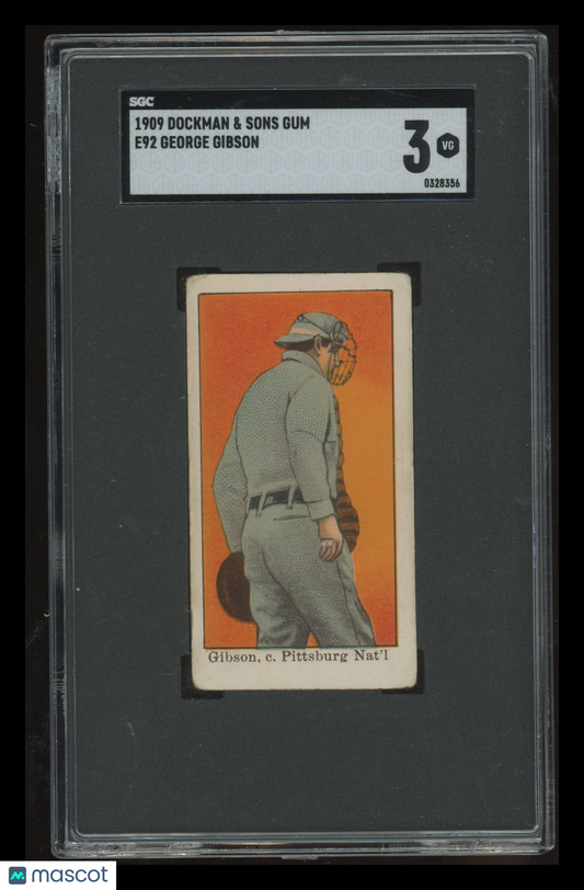 1909 Dockman & Sons Gum (E92) George Gibson SGC 3