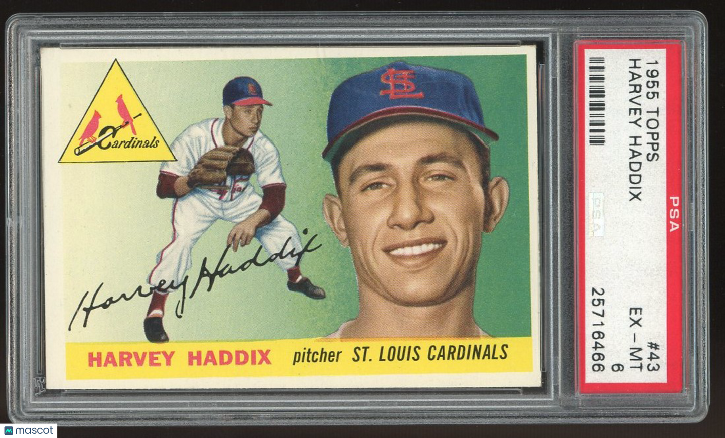 1955 Topps Harvey Haddix #43 PSA 6