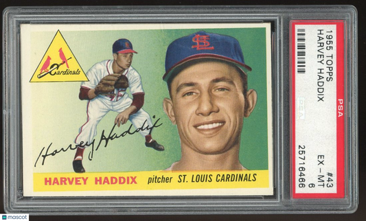 1955 Topps Harvey Haddix #43 PSA 6