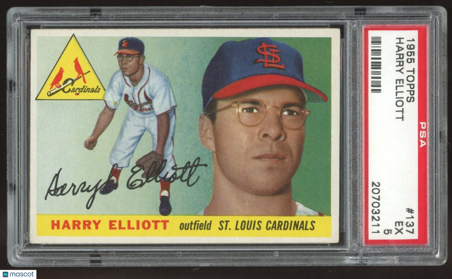 1955 Topps Harry Elliott #137 PSA 5