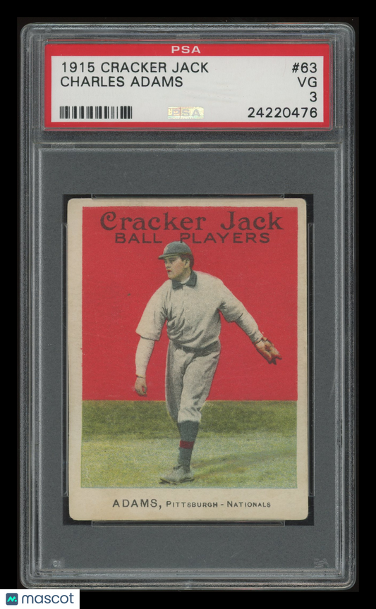 1915 Cracker Jack Charles Adams #63 PSA 3