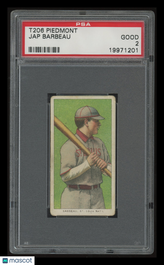 1909-11 T206 Piedmont Jap Barbeau PSA 2