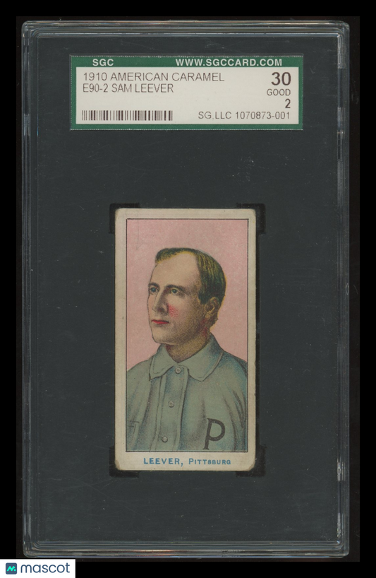 1910 American Caramel Co. (E90-2) Sam Leever SGC 2