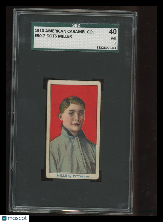 1910 American Caramel Co. (E90-2) Dots Miller SGC 3