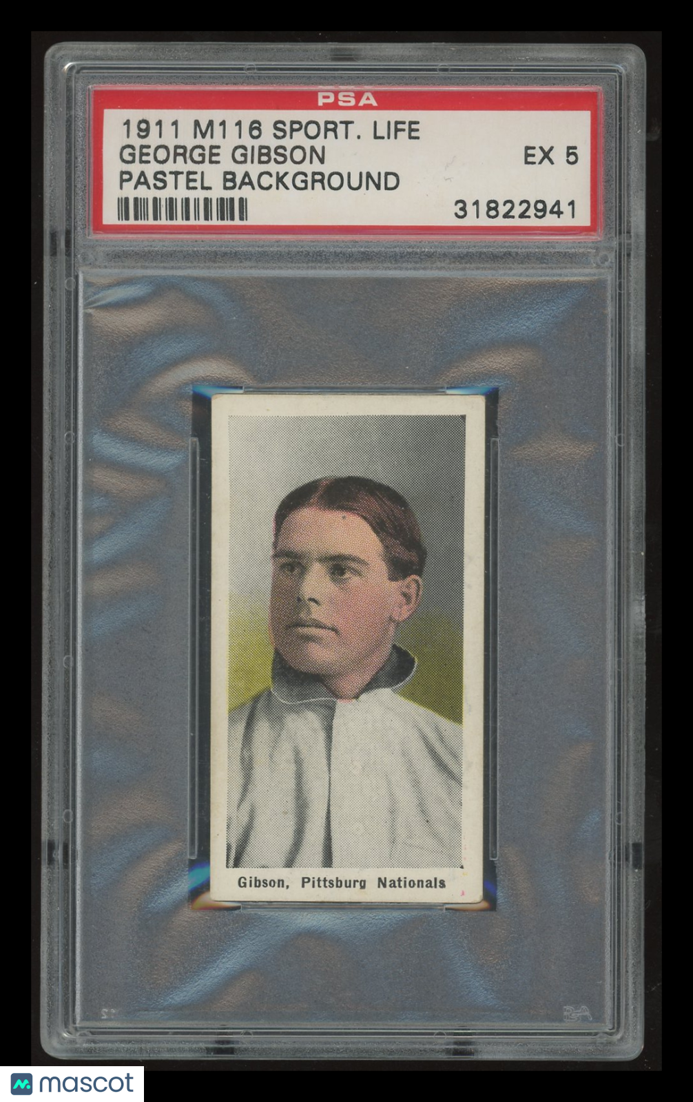1911 M116 Sporting Life George Gibson Pastel Background PSA 5
