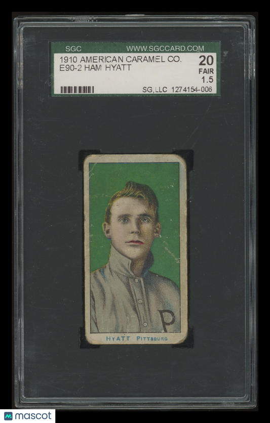 1910 American Caramel Co. (E90-2) Ham Hyatt SGC 1.5